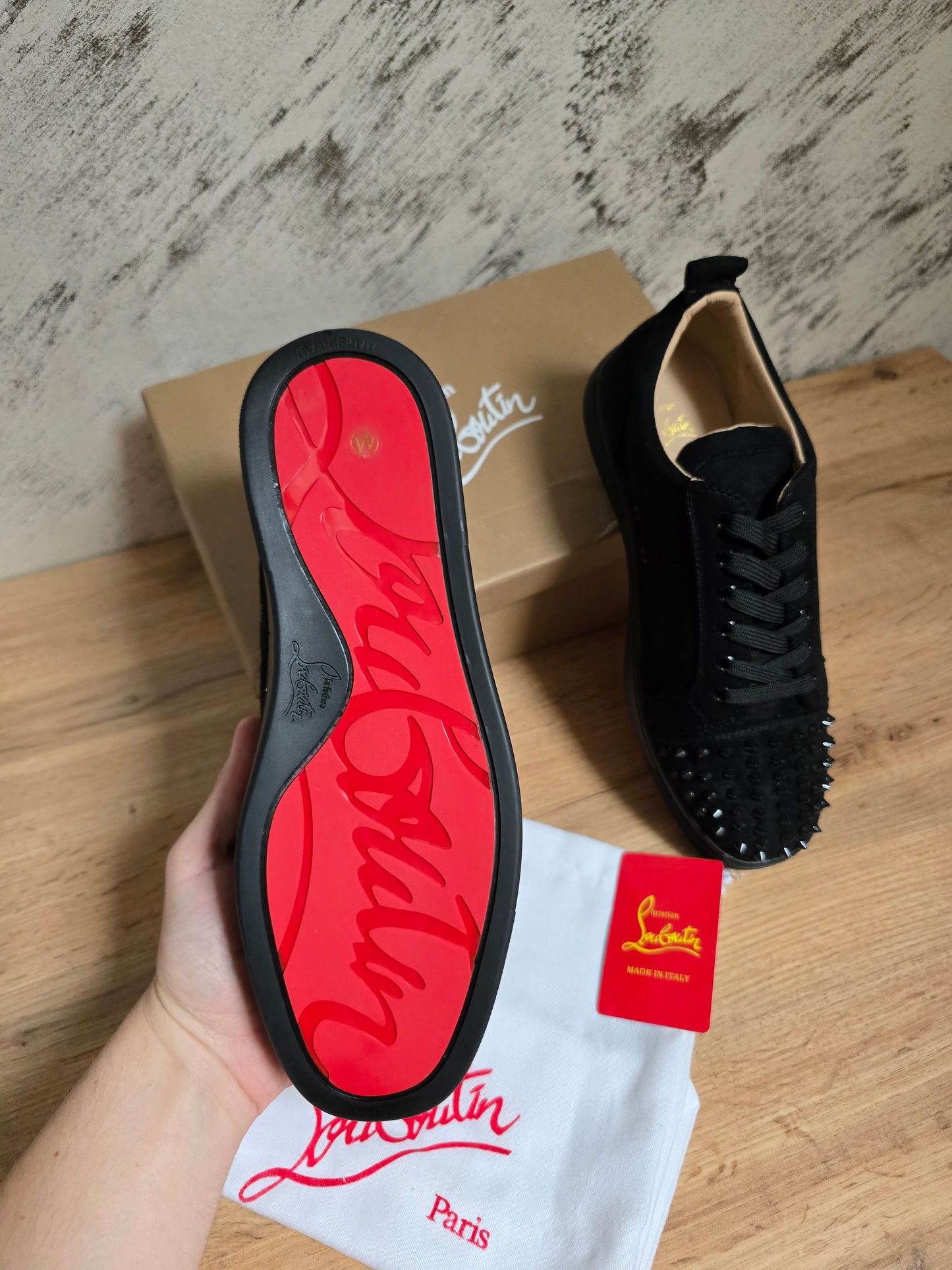 CHRISTIAN LOUBOUTIN | Black Velour & Spikes Shoes