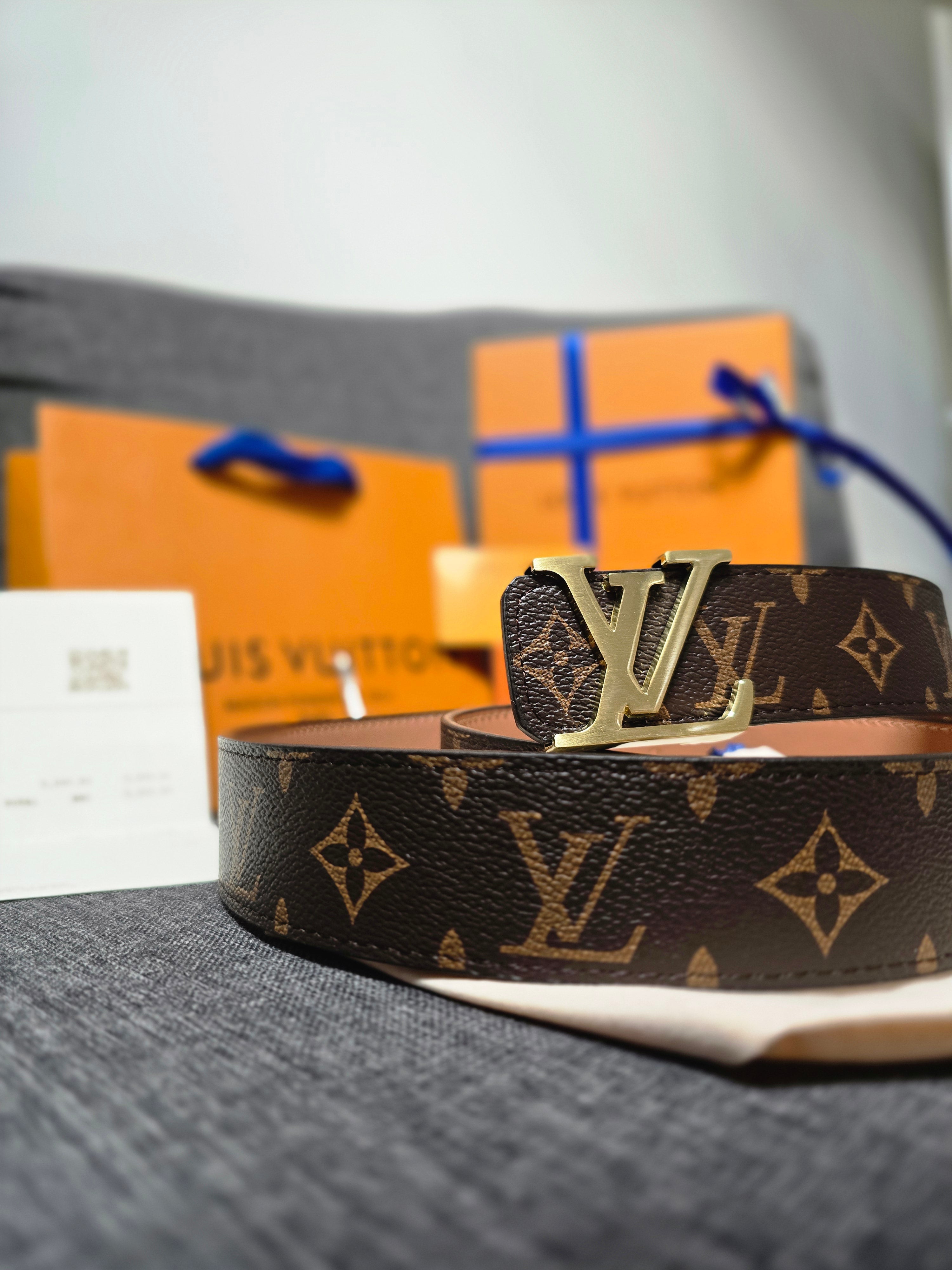 LV Initiales 35mm Reversible Belt in Monogram Canvas
