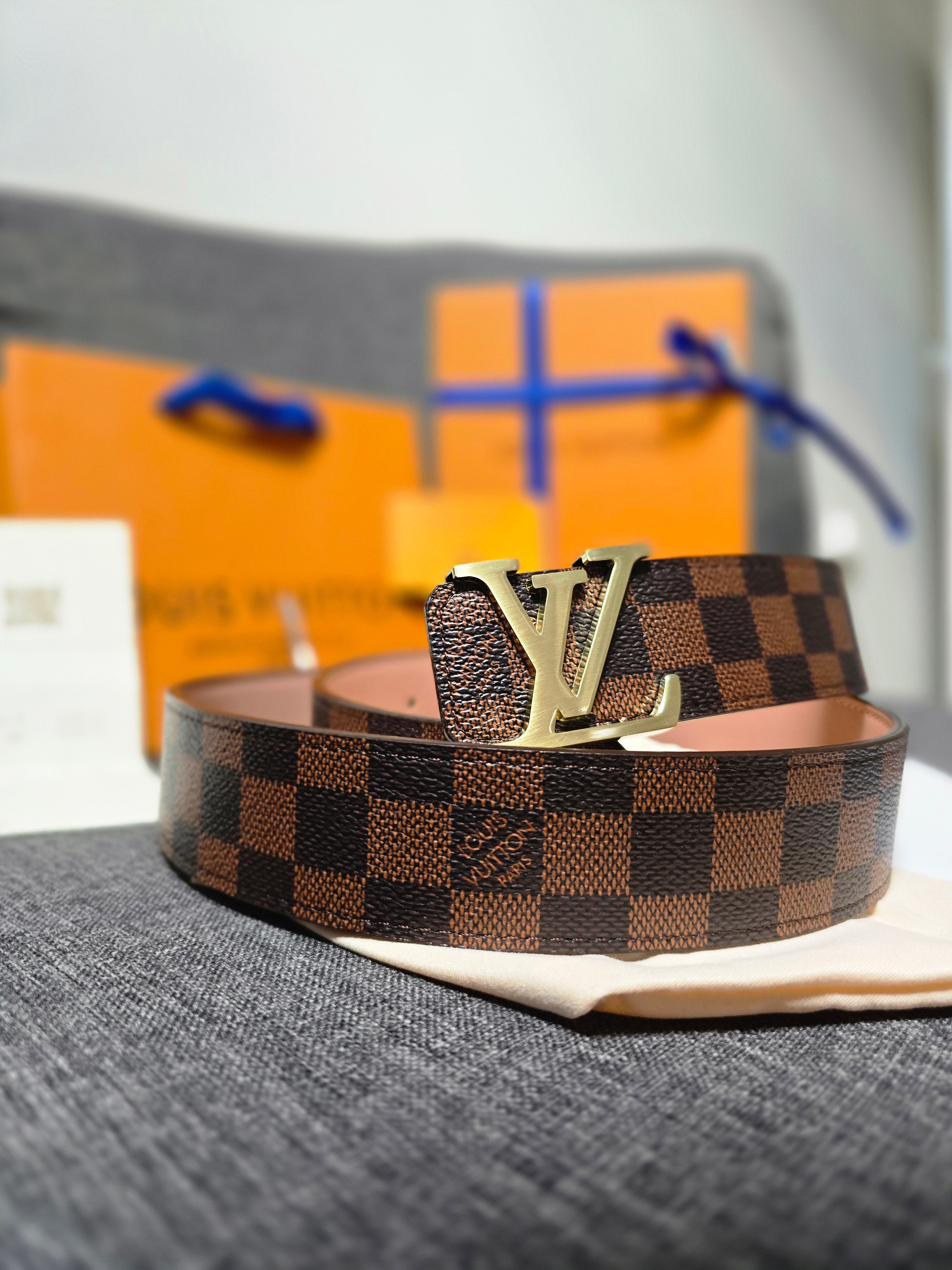 LV Initiales Damier Ebene Belt