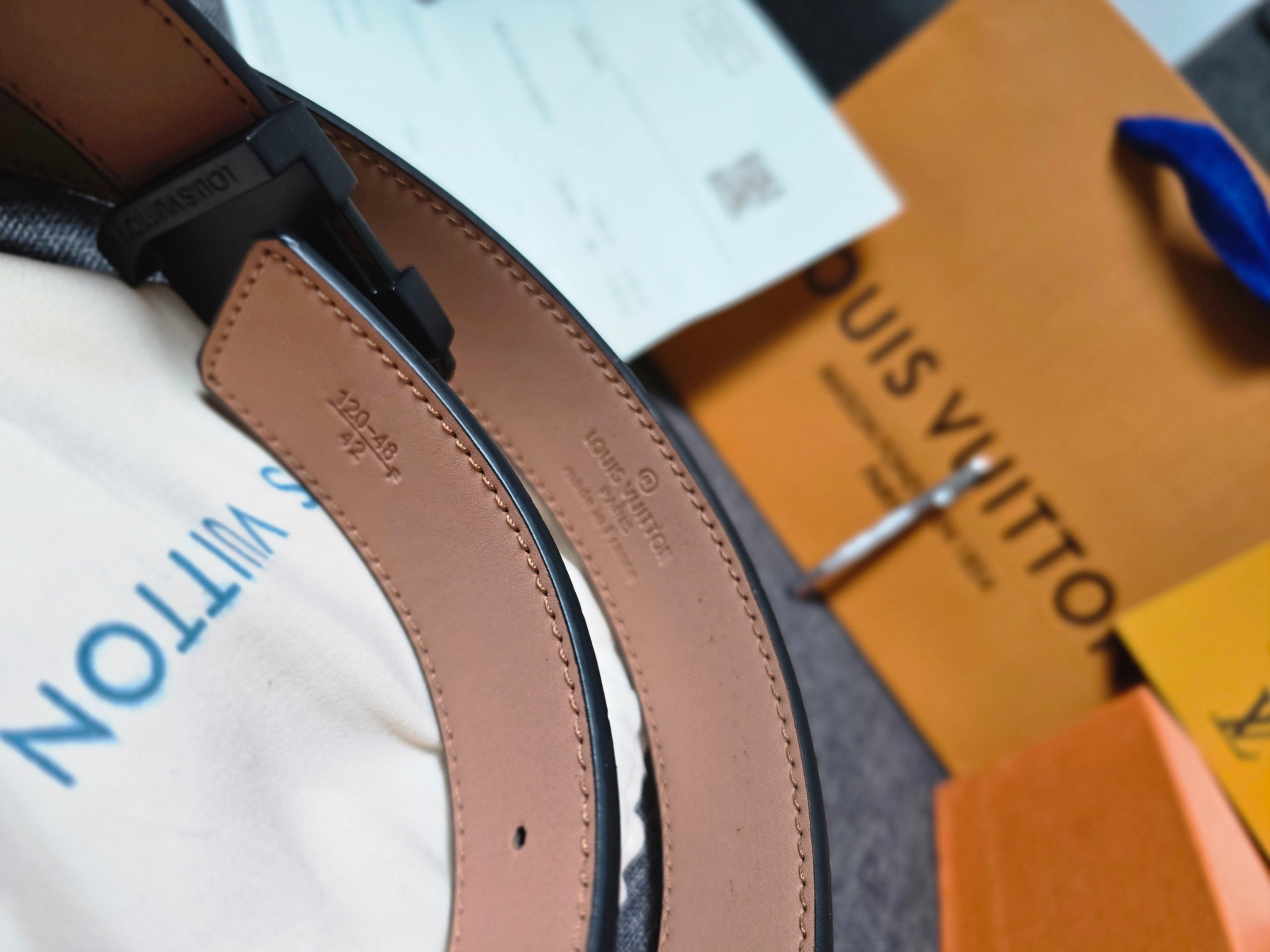 LV Monogram Canvas Leather Belt