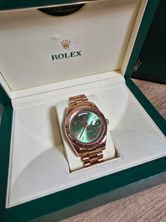 ROLEX | Day-Date 18K Rose Gold Watch